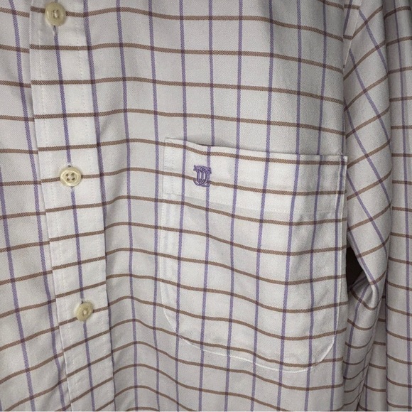 Peter Millar Nanoluxe shirt button down plaid sz M long sleeves 100% cotton - Picture 3 of 10